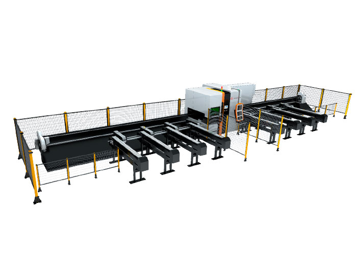 De Mega ‘M’ Serie buislasersnijder die MetaQuip en Golden Laser zullen tonen op de Tube & wire vakbeurs in Düsseldorf.