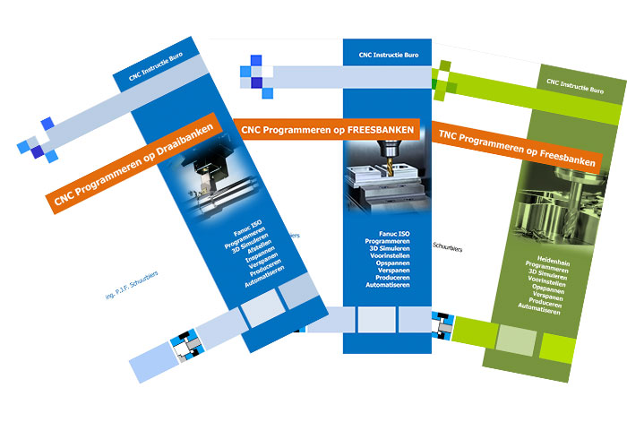 Het CNC Instructie Buro biedt drie nieuwe handleidingen aan voor de opleiding van CNC-draaiers en CNC-frezers.