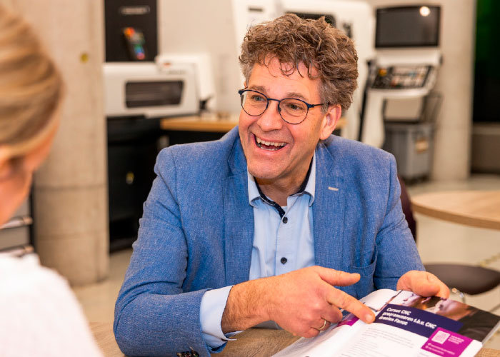 Bert Smit zal op de TechniShow weer de opleidingen CNC-verspanen en meten van STODT aanprijzen.