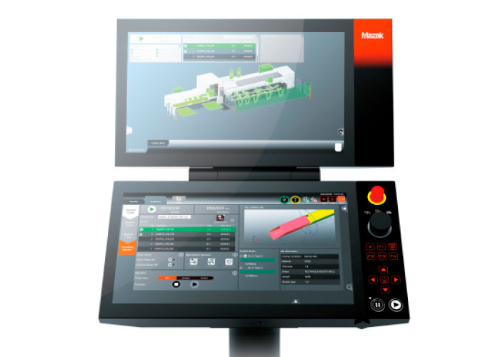 De FT-150 Fiber buislaser van Mazak wordt bestuurd door de nieuwe SmoothTUBE CNC voor buissnijden, die voor het eerst in Europa wordt tentoongesteld.