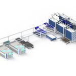 De productielijn bij EPM Metaaltechniek, bestaat uit een automatisch platenmagazijn met zes torens, een be- en ontladingsinstallatie en twee 12 kW Bolt VII 4020 plaatlasersnijmachines, voor de volautomatische productie van gesneden plaatdelen. Dankzij extra wisseltafels kan de de installatie ook halfautomatisch werken.