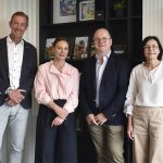 V.l.n.r.: Christ Segers (Belconfect), Veronique Mulliez (The Workwear Group), Filip Lietaer (Belcon-fect), Catherine Bourghelle (Belconfect)