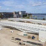 Winnaar ‘Infrastructurele projecten’: Iemants (Smulders) met het staalwerk van twee bruggen voor de wijk IJburg. Volgens de jury is met name het op de millimeter nauwkeurig buigen en positioneren van de immense, gebogen stalen buizen technisch grensverleggend.