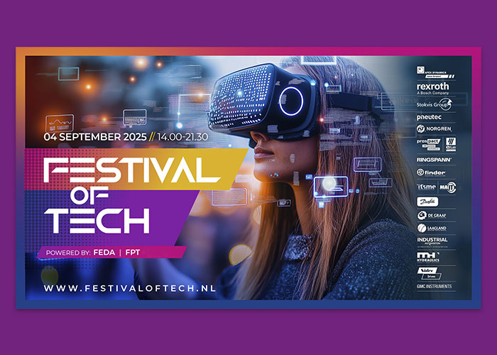De brancheverenigingen FEDA en FPT lanceren met het Festival of Tech een vernieuwende manier van verbinding met de focus op jonge professionals tussen 20 en 40 jaar.