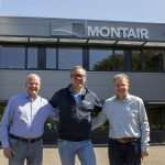 CEO Tom van Asten van Montair Environmental Solutions geflankeerd door Jeroen en Sjors Verstraeten van Elbo Solutions.