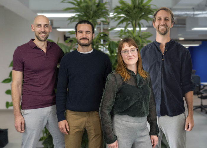 V.l.n.r. Arie Kuiper, Pim Verschuuren, Bente Bak, Laurens Feenstra