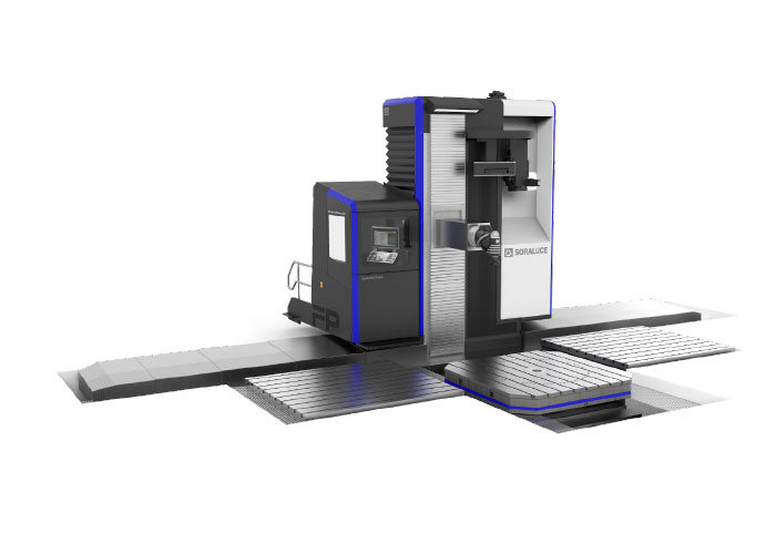De vernieuwde Soraluce FP-serie bedfreesmachine, uitgerust met Ram Balance-systeem en automatische freeskopwisselaar.
