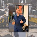 Mathijs Klooster met de trofee. Zijn combinatie van technisch vakmanschap en kennis leverde hem uiteindelijk de overwinning op bij de Clash of the Grinders.