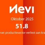 Nadat in september met 53.7 het hoogste niveau in 38 maanden bereikt werd, daalde de Nevi PMI hoofdindex in oktober naar 51.8