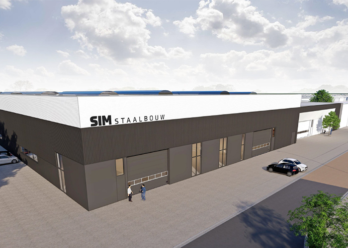 De nieuwe profiellasersnijmachine krijgt een plek in de nieuwbouw, die SIM Staalbouw 5000 vierkante meter extra productieruimte oplevert.