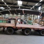 Buizen van Ø 88.9 x 4 mm voor de bio-industrie, gewalst op lengtes van 12 meter, gaan op transport naar de klant.