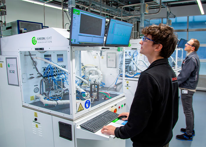 De Bosch-locatie in Tilburg speelt vandaag al een rol in de ontwikkeling van waterstoftechnologie, onder andere met uitstekende testfaciliteiten.