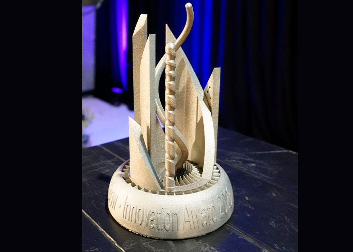 De felbegeerde 3D-geprinte TechniShow Innovatie Award.