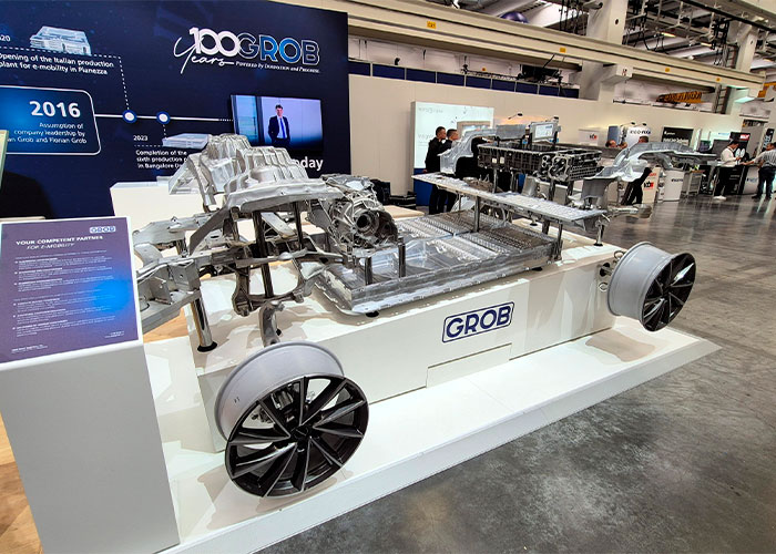Grob is groot geworden met de productie van machines en productielijnen voor de automotive-industrie en ontwikkelt zich daarnaast sterk in productiesystemen voor e-mobility.