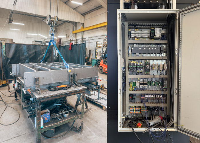 De fabriek doet de hele productie: van de grove onderdelen tot en met de installatie van de elektra in de schakelkast.