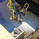 Robot en lasnaad na een test.
