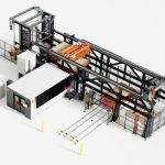In de volledig geautomatiseerde Cutting Cell die Bystronic presenteert, zijn lasersnijden, materiaalhandling, sorteren en opslag geïntegreerd in één productieomgeving.