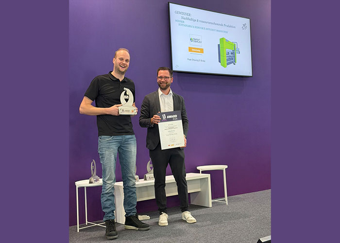 SafanDarley won een Euroblech award met de Peak Shaving E-Brake. Deze elektrische kantbank beschikt over een geïntegreerd energieopslagsysteem dat piekbelastingen tijdens het buigproces opvangt.